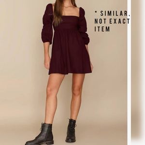 Gorgeous burgundy & gold mini dress